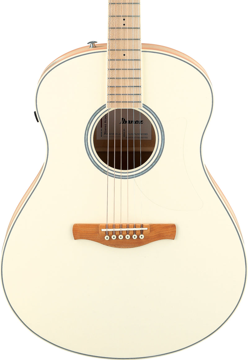 Ibanez AAM370M2EAPF Acoustic Guitars (Transparent Antique White Peach Fuzz)