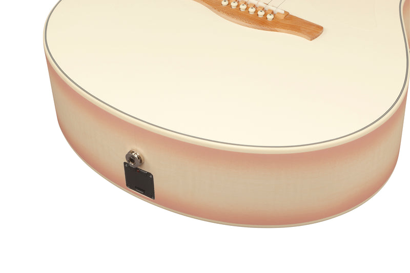 Ibanez AAM370M2EAPF Acoustic Guitars (Transparent Antique White Peach Fuzz)