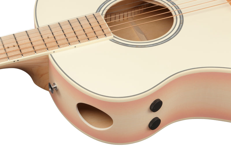 Ibanez AAM370M2EAPF Acoustic Guitars (Transparent Antique White Peach Fuzz)