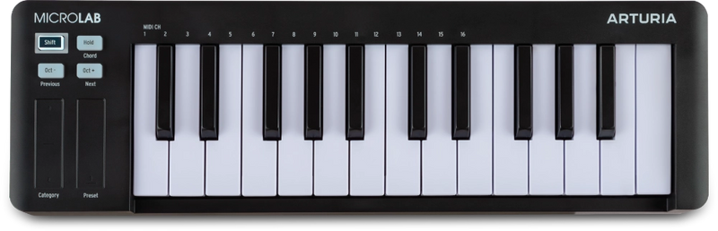 Arturia MICROLAB MK3 Universal MIDI Controller (Black) - 25 Keys