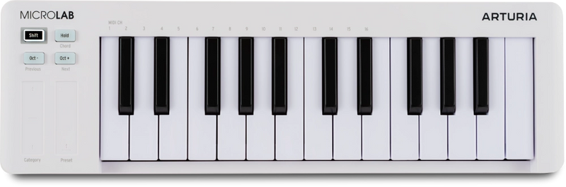 Arturia MICROLAB MK3 Universal MIDI Controller (White) - 25 Keys