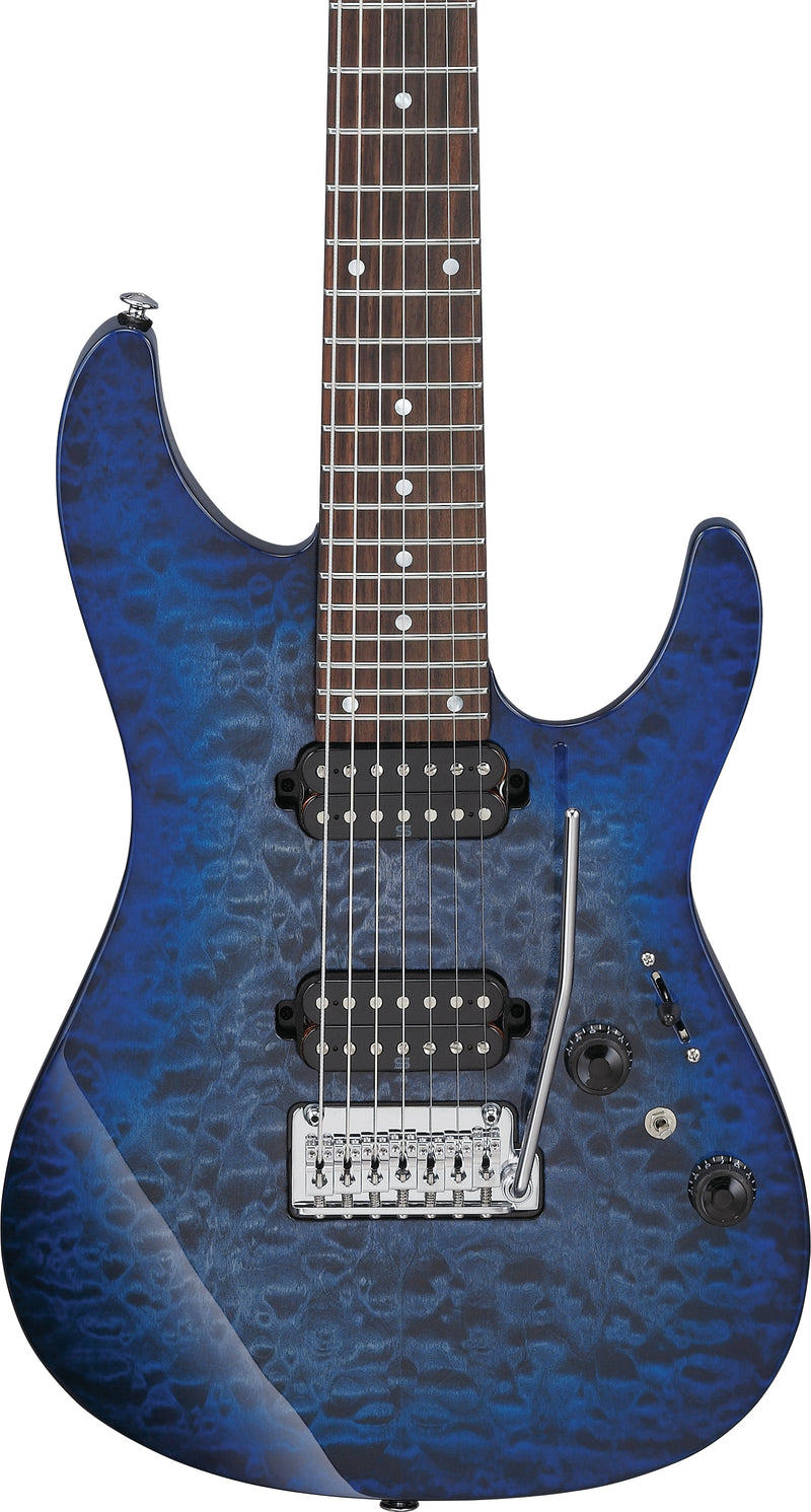 Ibanez AZ427P2QMTUB 7 String Electric Guitar (Twilight Blue Burst)