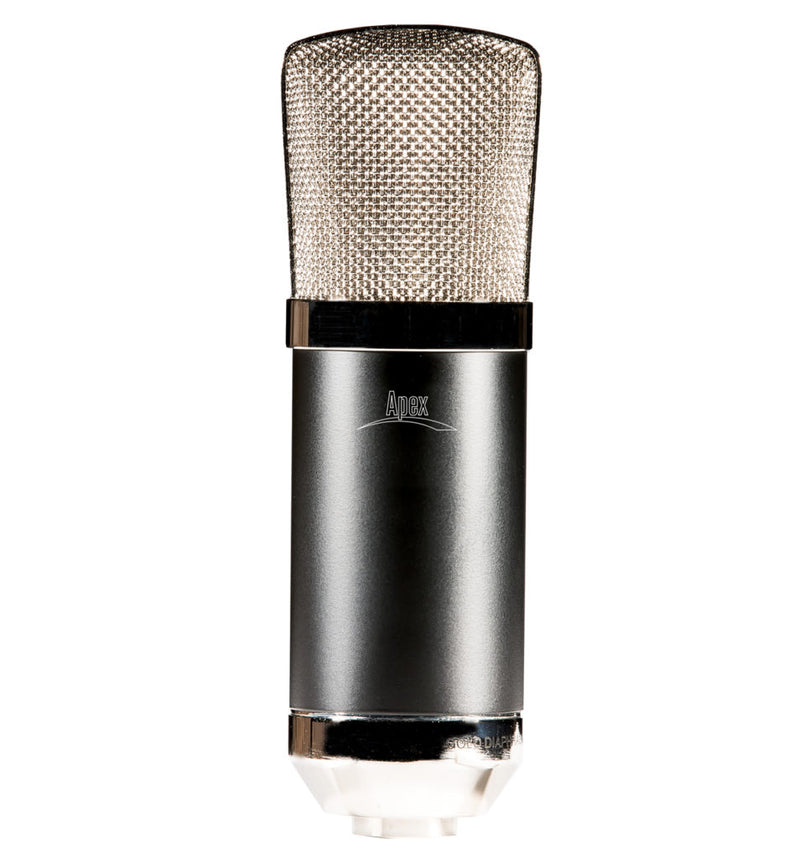 Apex APEX435B Compact Studio Condenser Mic with Case (Black)