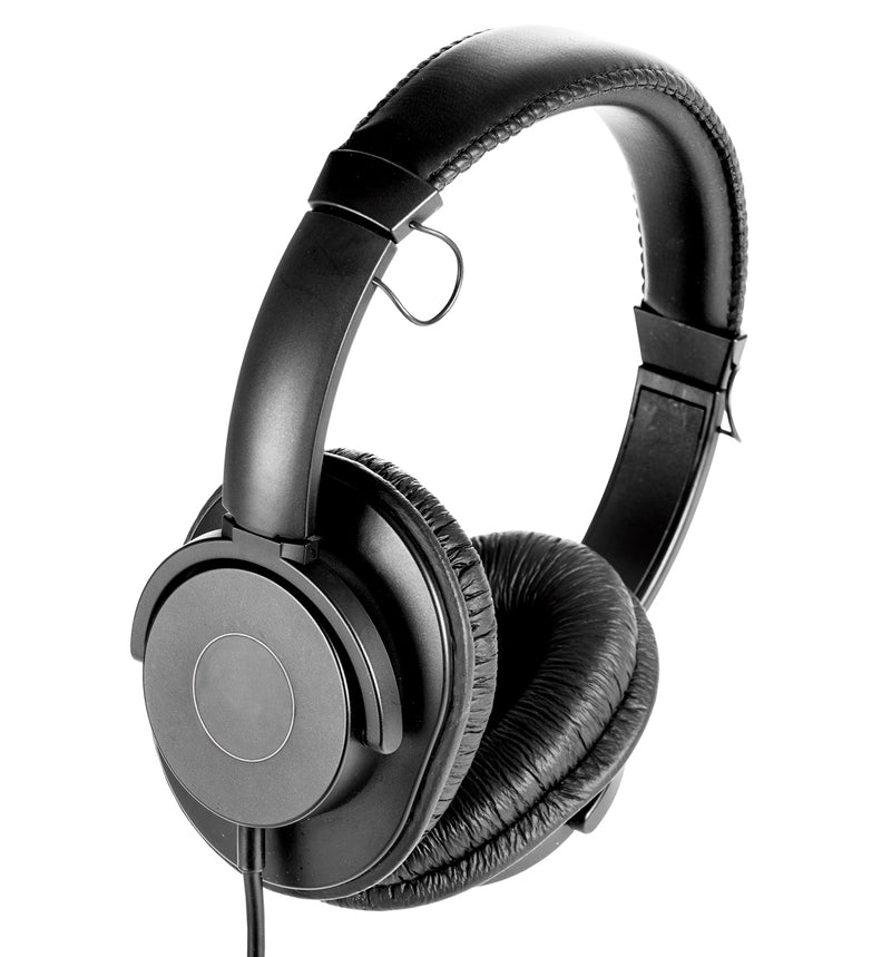 Apex HP70 Closed Back Ear Dynamic Studio Stereo Headphones w/ 1/8" to 1/4" Locking Gold Plated TRS Adapter