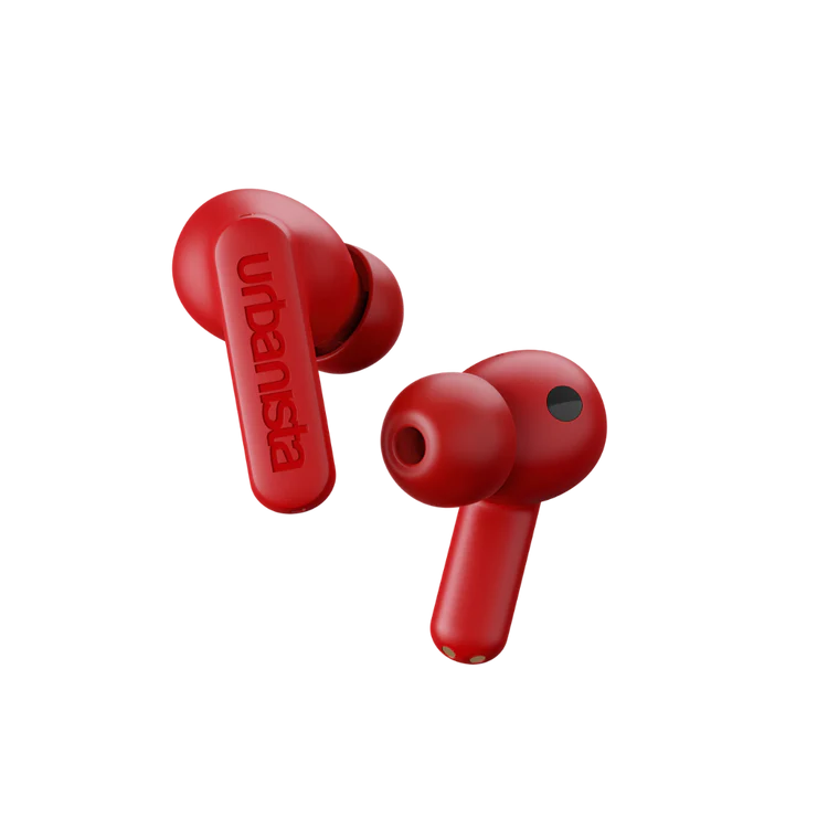 Urbanista ATLANTA True Wireless With Hybrid Active Noise Canceling Earphone (Vibrant Red)