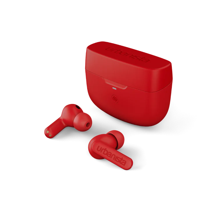 Urbanista ATLANTA True Wireless With Hybrid Active Noise Canceling Earphone (Vibrant Red)