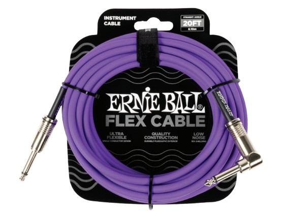 Ernie Ball 6466EB Flex Instrument Cable (Purple) - 20ft