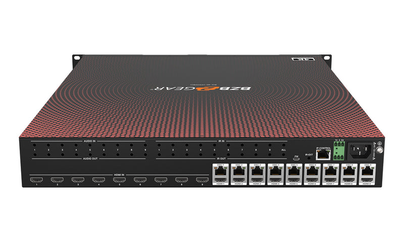 BZB Gear BG-4K-VP99PRO 9x9 4K UHD Seamless HDMI Matrix Switcher/Video Wall Processor/MultiViewer Over Cat5e/6/7 Kit