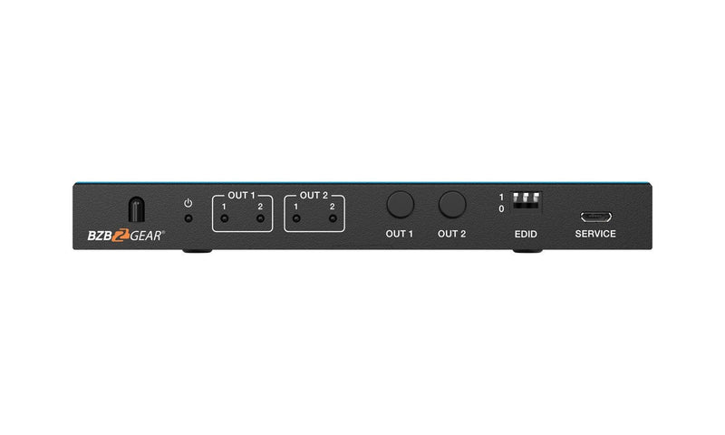 BZB Gear BG-8K-22MA 2x2 8K UHD HDMI 2.1 Matrix Switcher With Auto Downscaling/Audio De-Embedding