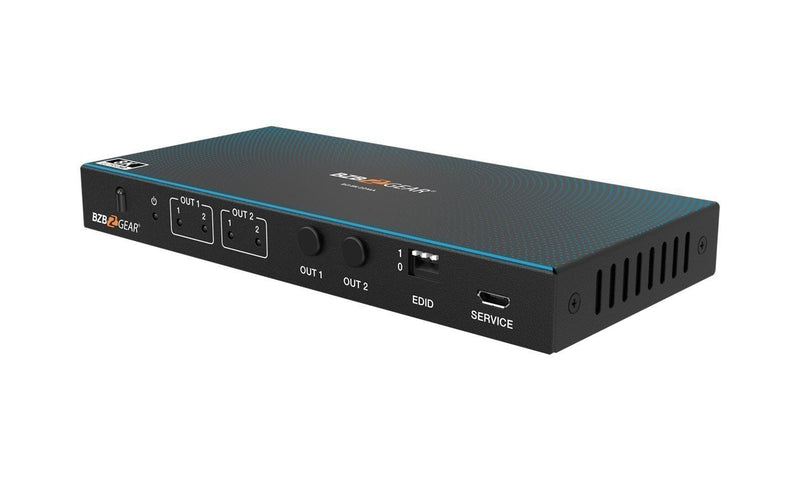 BZB Gear BG-8K-22MA 2x2 8K UHD HDMI 2.1 Matrix Switcher With Auto Downscaling/Audio De-Embedding