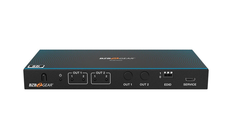 BZB Gear BG-8K-22MA 2x2 8K UHD HDMI 2.1 Matrix Switcher With Auto Downscaling/Audio De-Embedding