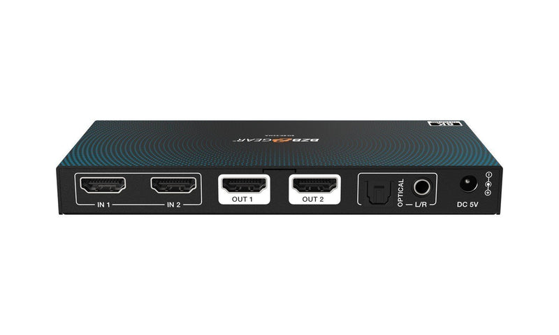 BZB Gear BG-8K-22MA 2x2 8K UHD HDMI 2.1 Matrix Switcher With Auto Downscaling/Audio De-Embedding