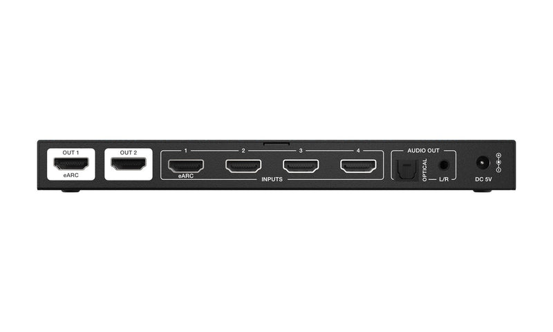 BZB Gear BG-8K-42MA 4x2 8K UHD HDMI 2.1 Matrix Switcher With Auto Downscaling/Audio De-Embedding