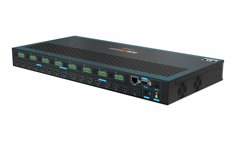 BZB Gear BG-8K-88MA 8x8 8K UHD HDMI 2.1 Matrix Switcher With Auto Downscaling/Audio De-Embedding