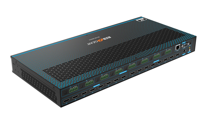 BZB Gear BG-8K-88MA 8x8 8K UHD HDMI 2.1 Matrix Switcher With Auto Downscaling/Audio De-Embedding