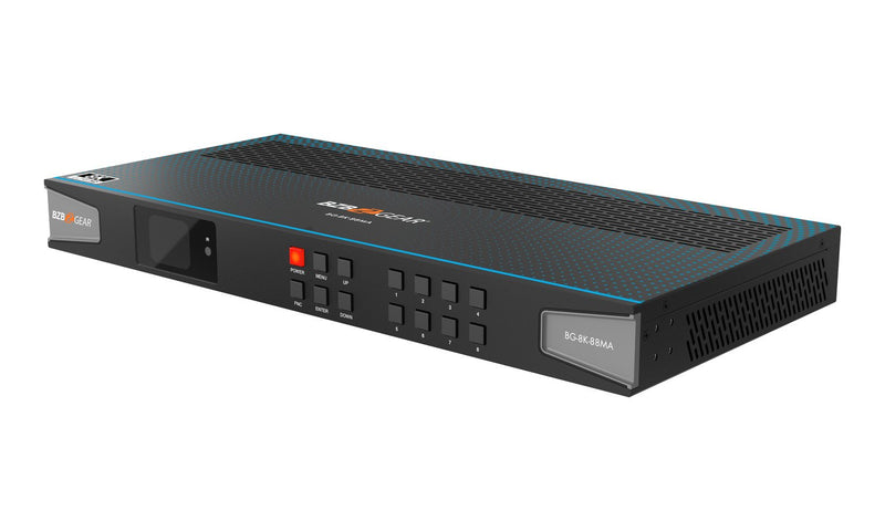 BZB Gear BG-8K-88MA 8x8 8K UHD HDMI 2.1 Matrix Switcher With Auto Downscaling/Audio De-Embedding