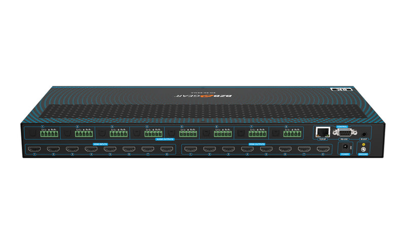 BZB Gear BG-8K-88MA 8x8 8K UHD HDMI 2.1 Matrix Switcher With Auto Downscaling/Audio De-Embedding