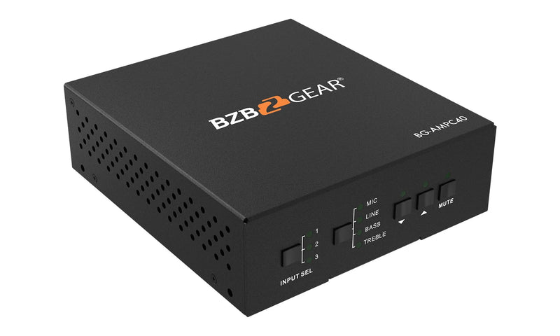 BZB Gear BG-AMPC40 2-Channel 40W 70/100V Stereo/Mono Audio Amplifier