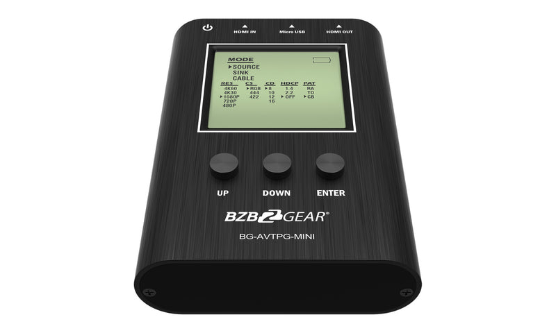 BZB Gear BG-AVTPG-MINI 4K/1080P HDMI 2.0 18Gbps Portable Signal Test Generator and Analyzer