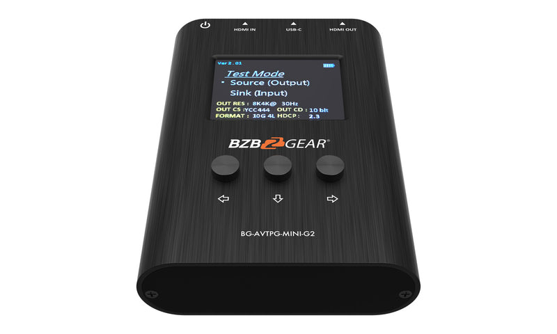 BZB Gear BG-AVTPG-MINI-G2 8K/4K/1080P HDMI 2.1 48Gpbs Portable Signal Test Generator and Analyzer