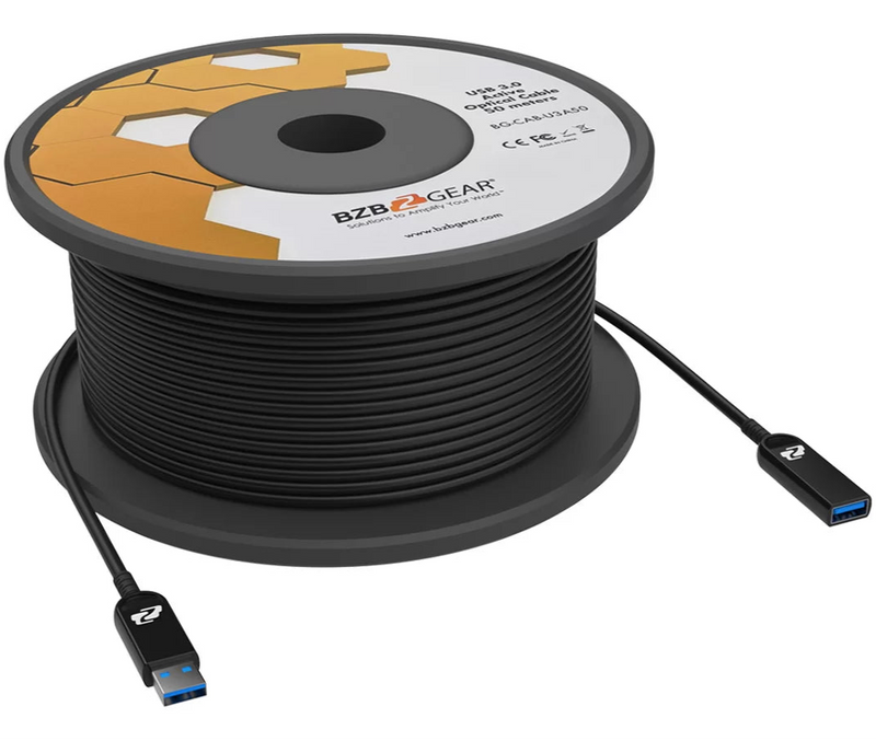 BZB Gear BG-CAB-U3A20 USB 3.0 AM/AF Active Optical Extension Cable - 66ft/20m