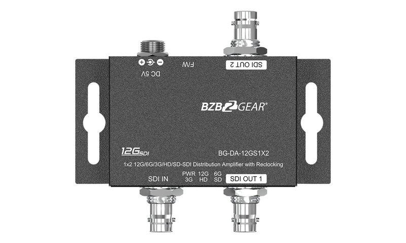 BZB Gear BG-DA-12GS1X2 4K UHD 12G-SDI 1x2 Splitter/Distribution Amplifier