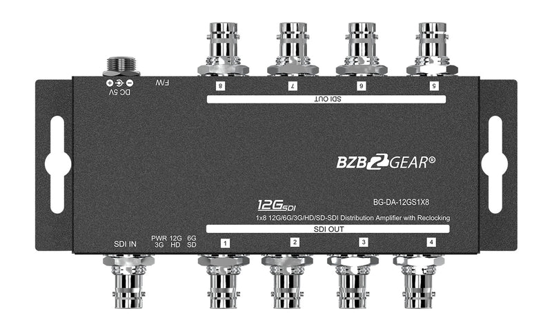 BZB Gear BG-DA-12GS1X8 4K UHD 12G-SDI 1x8 Splitter/Distribution Amplifier