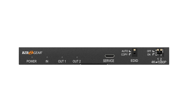 BZB Gear BG-DA-1X2AS 1x2 4K UHD HDMI Splitter With Downscaler With Digital And Analog Audio Output