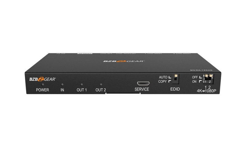 BZB Gear BG-DA-1X2AS 1x2 4K UHD HDMI Splitter With Downscaler With Digital And Analog Audio Output