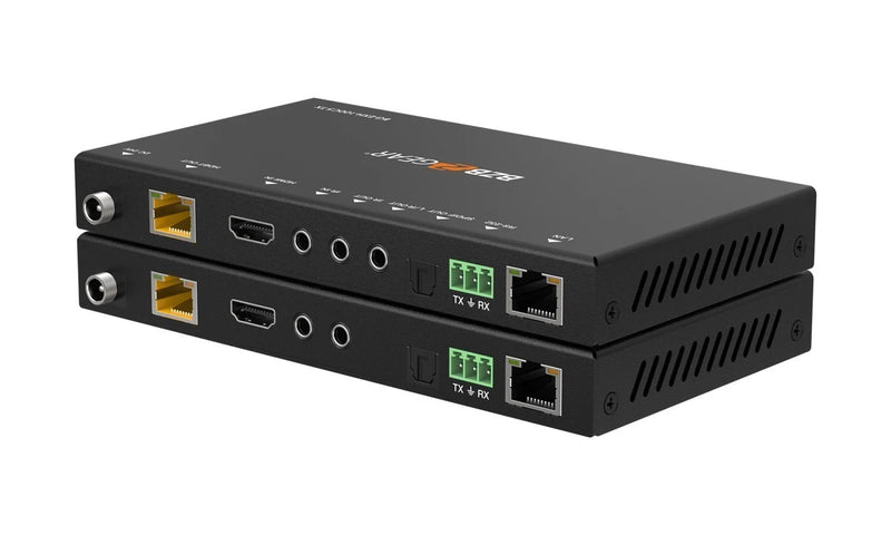 BZB Gear BG-EXH-100C5 4K UHD HDMI HDBaseT Extender With IR/ARC/PoC/RS-232/Ethernet And Audio Embedding/De-Embedding