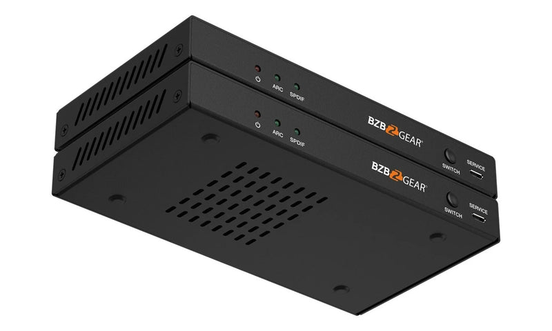 BZB Gear BG-EXH-100C5 4K UHD HDMI HDBaseT Extender With IR/ARC/PoC/RS-232/Ethernet And Audio Embedding/De-Embedding