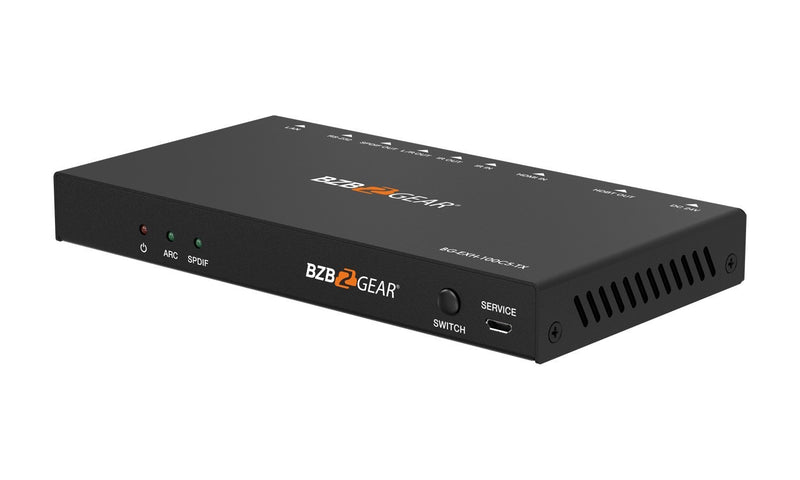 BZB Gear BG-EXH-100C5 4K UHD HDMI HDBaseT Extender With IR/ARC/PoC/RS-232/Ethernet And Audio Embedding/De-Embedding