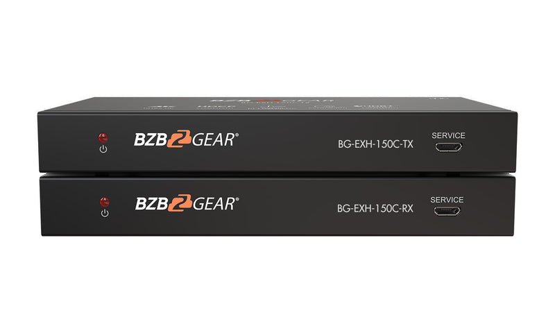 BZB Gear BG-EXH-150C 4K UHD HDMI HDBaseT Long Range Extender With Bi-Directional IR/RS-232/CEC