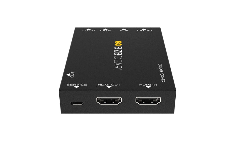 BZB Gear BG-EXH-70C3 4K UHD HDMI Extender Over Cat5e/6 with Bi-Directional IR/PoC/ARC