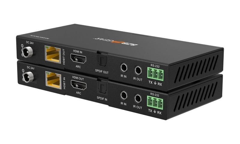 BZB Gear BG-EXH-70C4 4K UHD HDMI HDBaseT Extender With IR/ARC/PoC/RS-232 And Audio Embedding/De-Embedding
