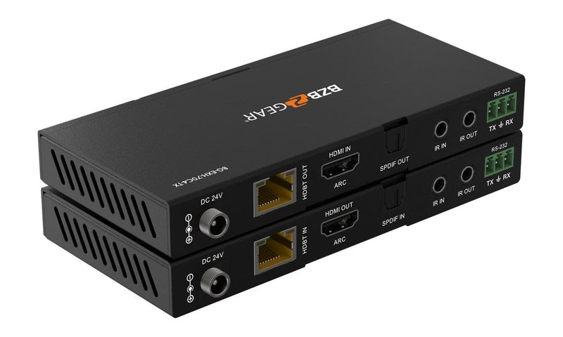 BZB Gear BG-EXH-70C4 4K UHD HDMI HDBaseT Extender With IR/ARC/PoC/RS-232 And Audio Embedding/De-Embedding