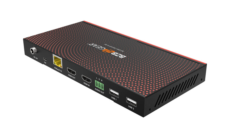 BZB Gear BG-EXH-70UWP-W 4K UHD 18Gbps HDBaseT HDMI/USB-C/KVM Wall Plate Transmitter/Receiver Kit
