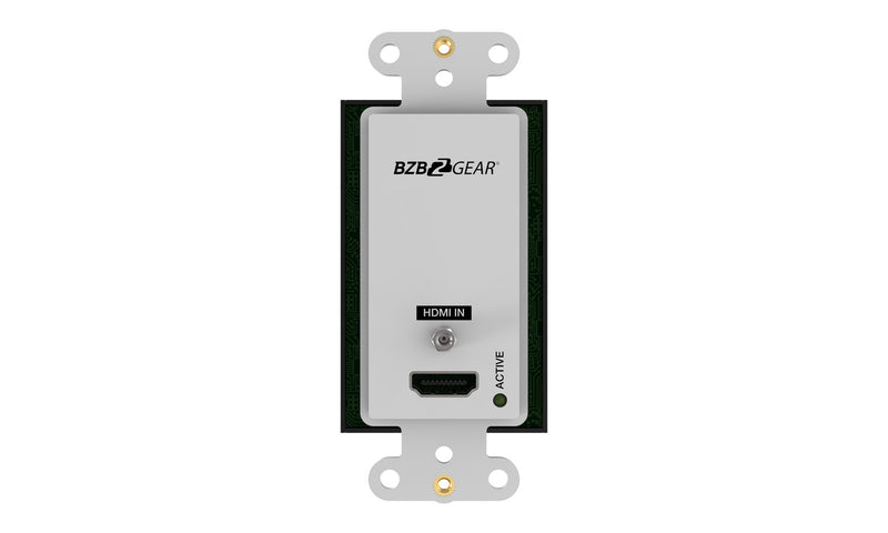 BZB Gear BG-EXH-70WP-W 4K UHD 18Gbps HDMI Wall Plate Transmitter/Receiver Kit