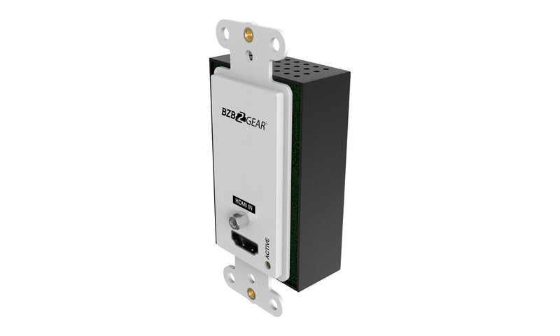 BZB Gear BG-EXH-70WP-W 4K UHD 18Gbps HDMI Wall Plate Transmitter/Receiver Kit