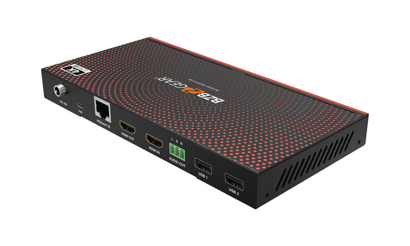 BZB Gear BG-EXHD-70UWP-W 4K UHD 18Gbps HDBaseT HDMI/MDP/KVM Wall Plate Transmitter/Receiver Kit