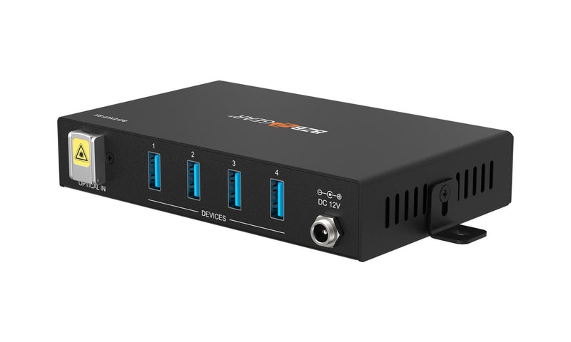 BZB Gear BG-EXUF 4-Port USB 2.0/3.0/3.1 SuperSpeed Extender Over Fiber Optic Cable