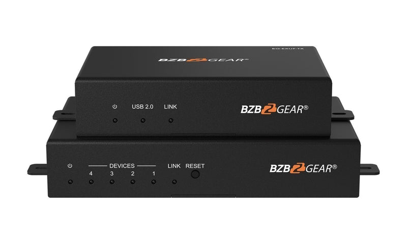 BZB Gear BG-EXUF 4-Port USB 2.0/3.0/3.1 SuperSpeed Extender Over Fiber Optic Cable