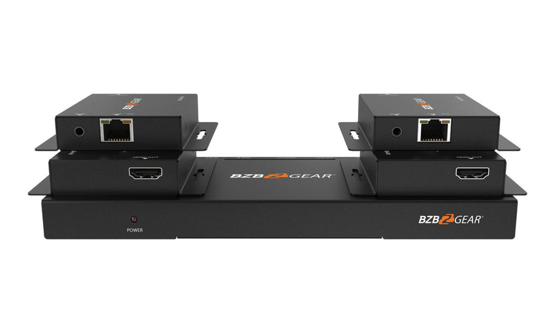 BZB Gear BG-HDA-E14 1x4 1080P/4K30 HDMI Splitter/Distribution Amplifier Kit With 4 Receivers