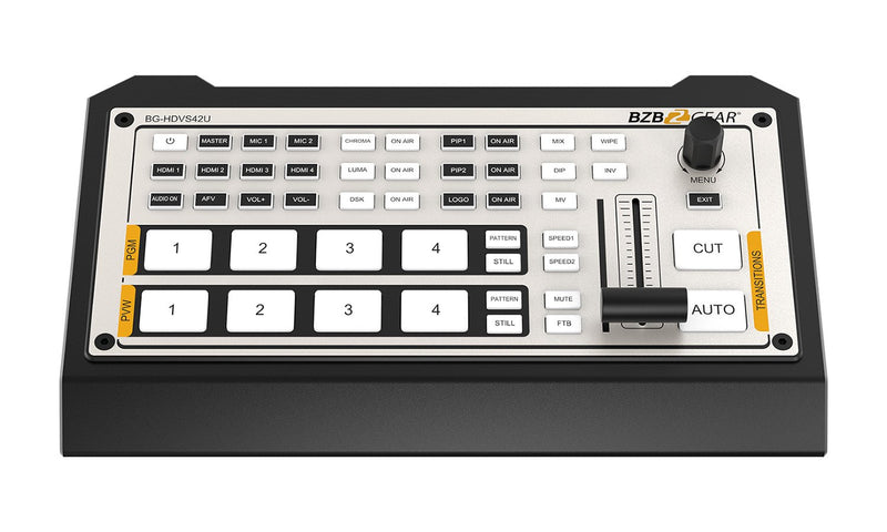 BZB Gear BG-HDVS42U 4-Channel 1080P FHD HDMI Live Streaming Switcher Mixer