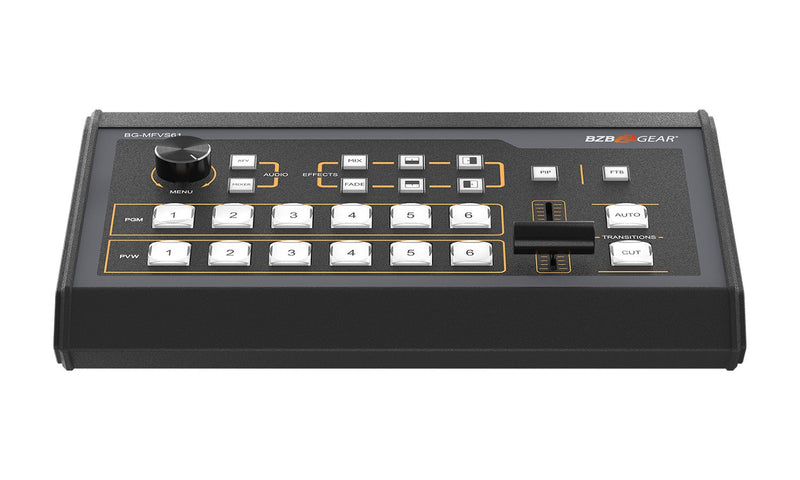 BZB Gear BG-MFVS61-G2 6-Channel 1080P FHD SDI/HDMI Live Streaming Multi-Format Video Switcher Mixer