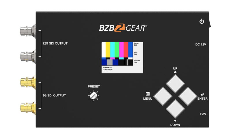 BZB Gear BG-SDITPG-G2 4K/1080P 12G-SDI Video Test Pattern Generator