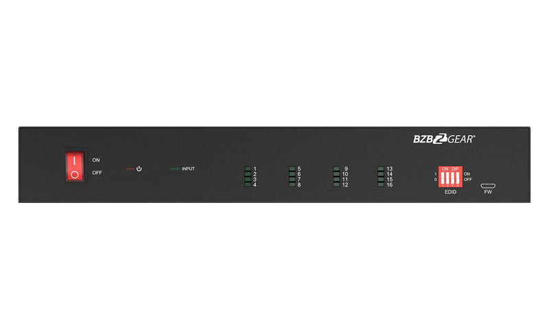 BZB Gear BG-UHD-DA1X16 1x16 4K UHD HDMI Splitter/Distribution Amplifier With Downscaling And AOC Cable Support