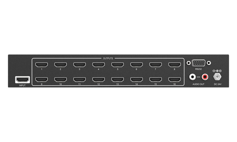 BZB Gear BG-UHD-DA1X16 1x16 4K UHD HDMI Splitter/Distribution Amplifier With Downscaling And AOC Cable Support