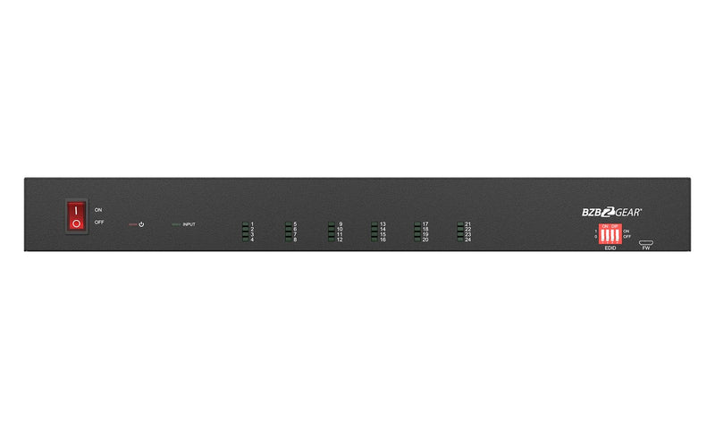BZB Gear BG-UHD-DA1X24 1x24 4K UHD HDMI Splitter/Distribution Amplifier With Downscaling And AOC Cable Support