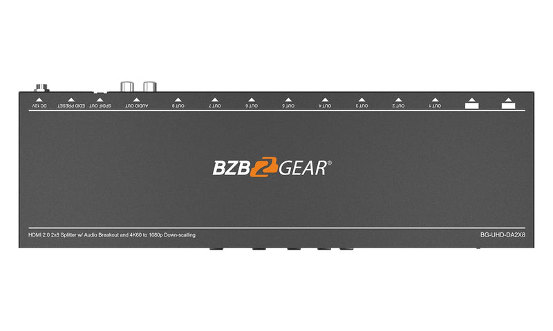 BZB Gear BG-UHD-DA2X8 2x8 4K UHD HDMI Splitter/Distribution Amplifier With CEC Support